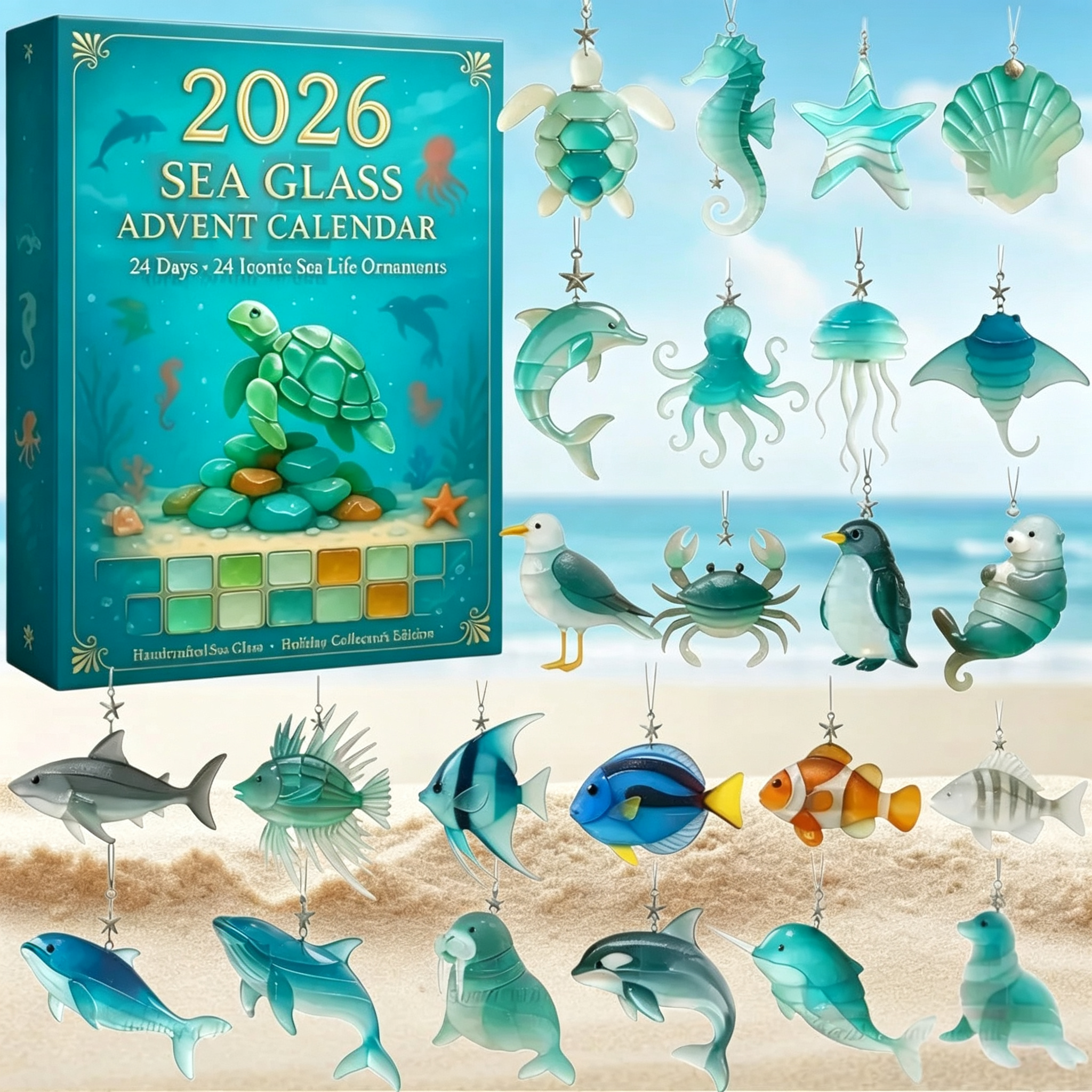 🎁🐟2026 Sea Glass Marine Life Advent Calendar