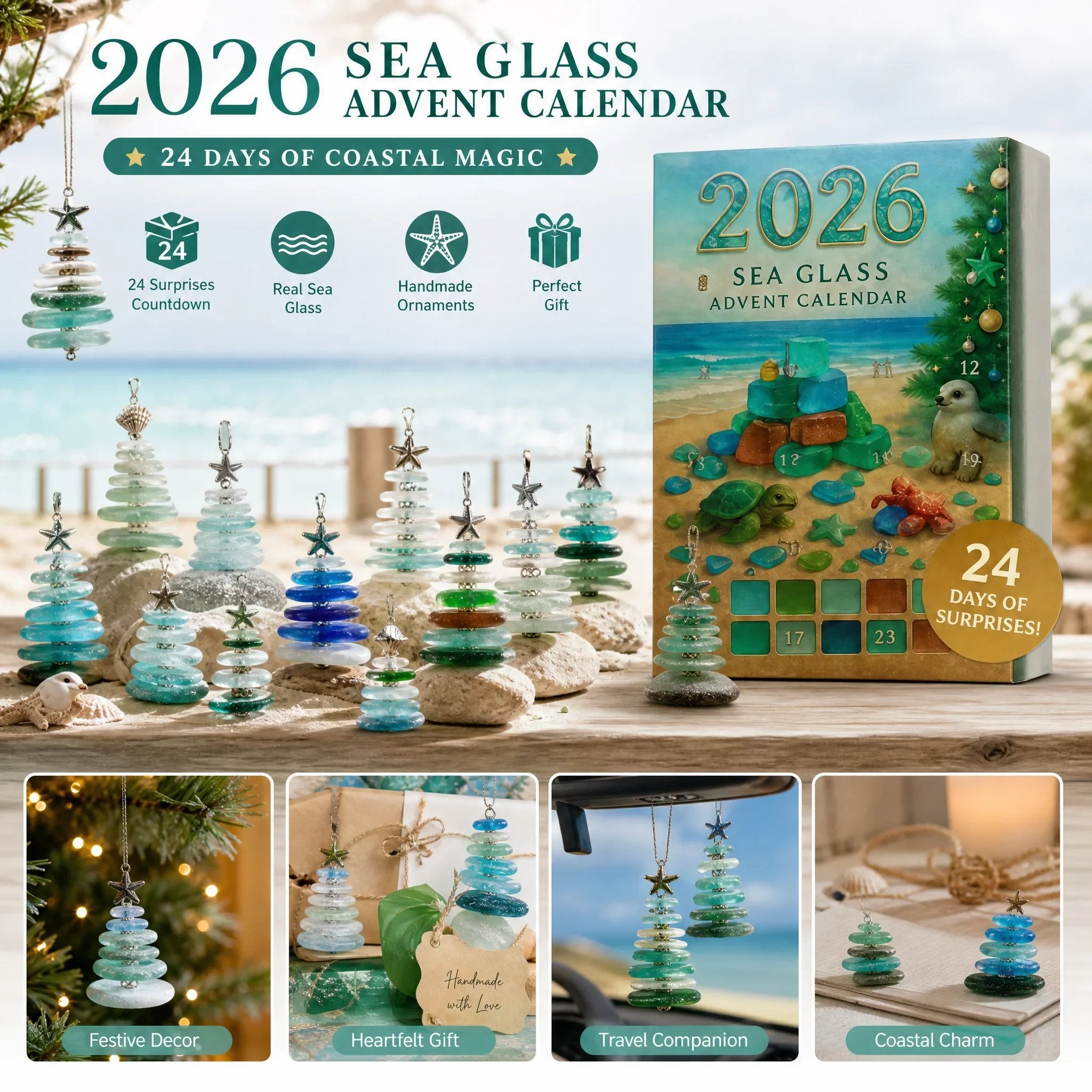 🌊🎄Sea Glass Christmas Tree Advent Calendar