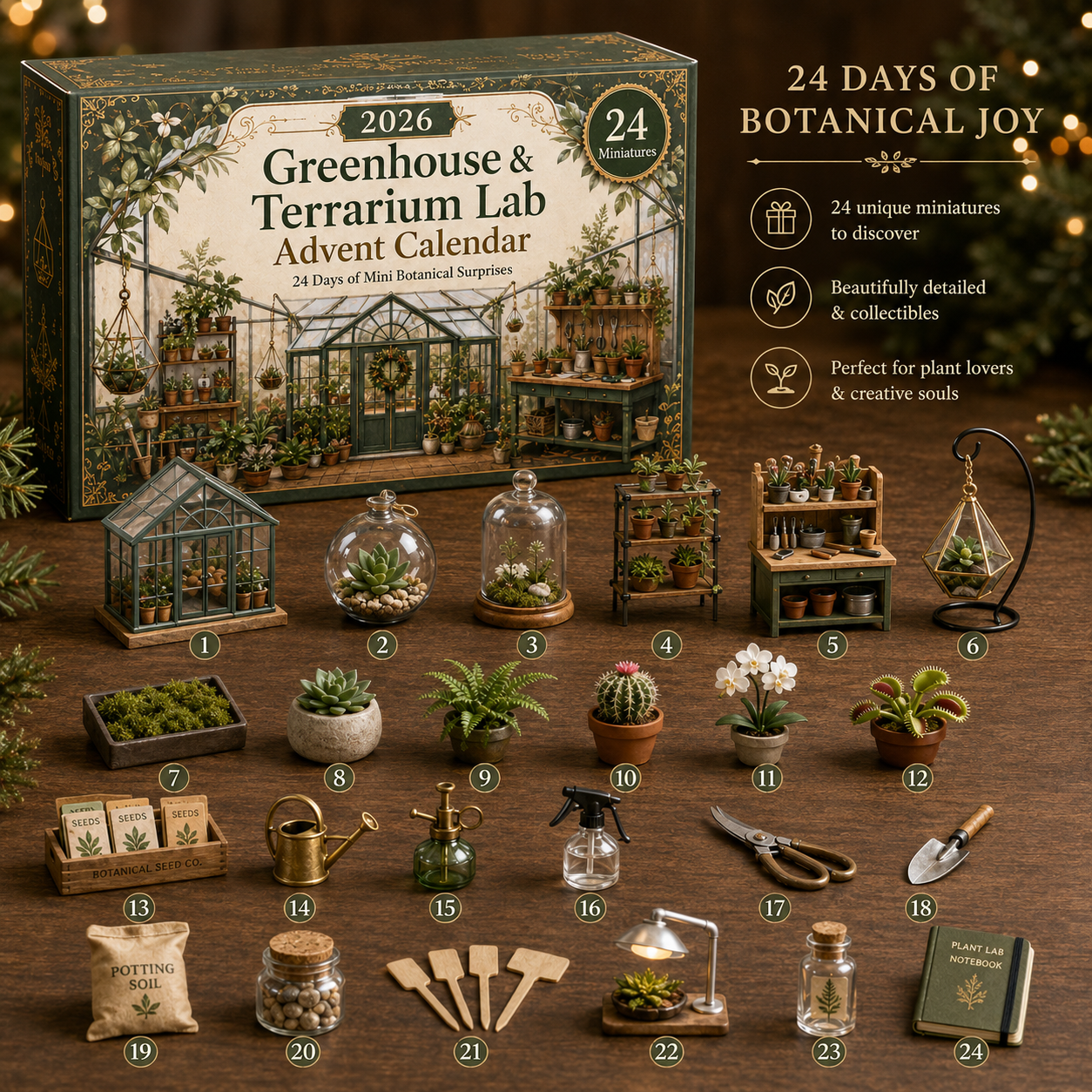 2026 Miniature Garden Advent Calendar 🌿🎄 – 24 Days of Tiny Garden Surprises