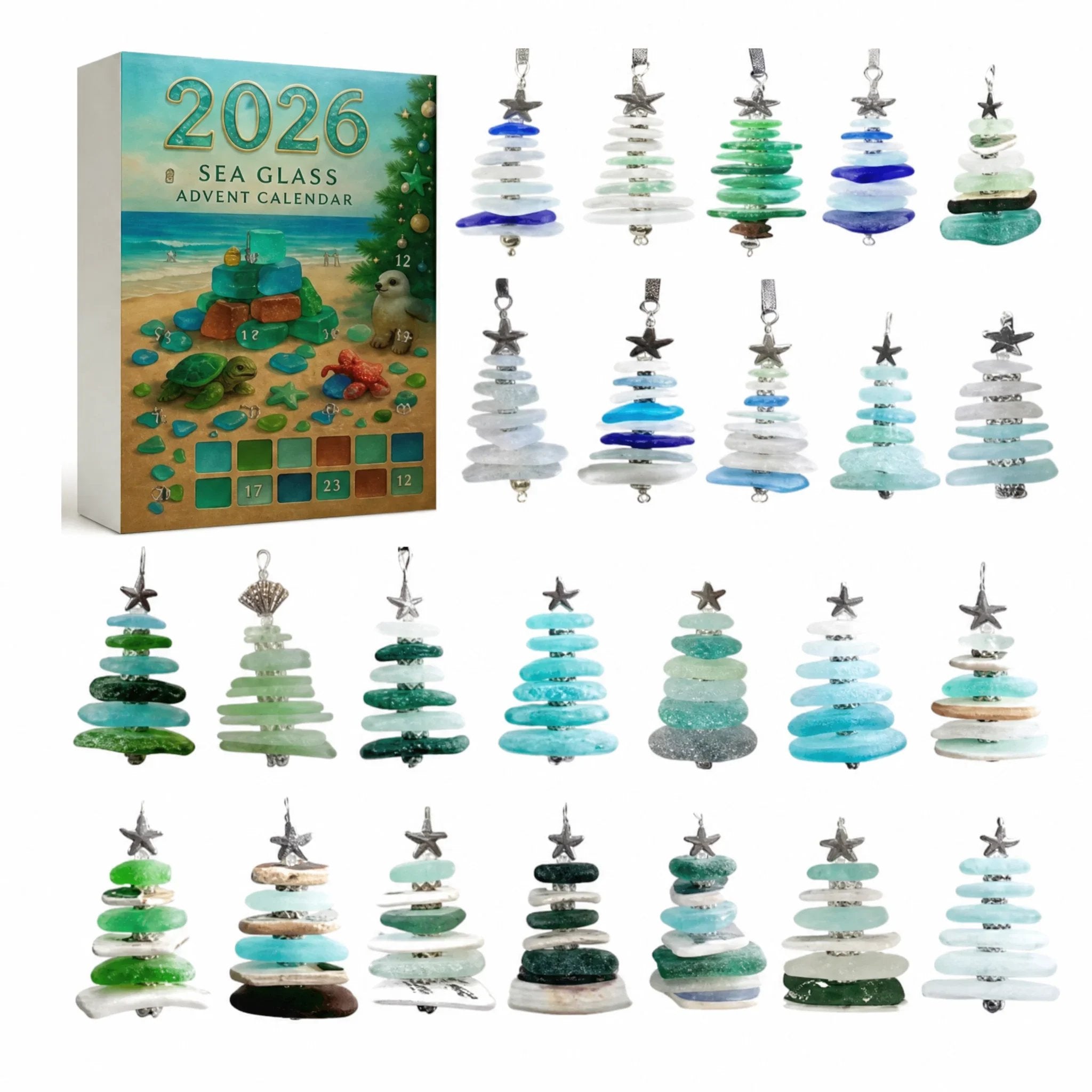 🌊🎄Sea Glass Christmas Tree Advent Calendar