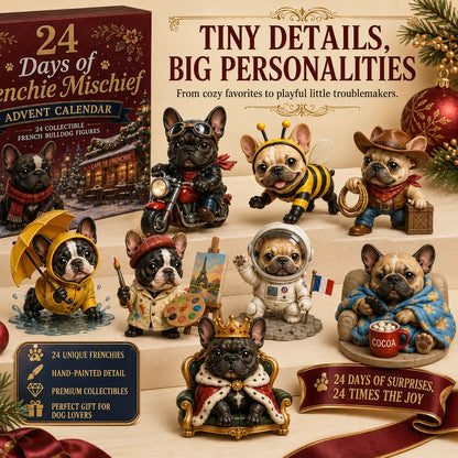 ⏳ Last Day 49% OFF – 🐶 24-Day French Bulldog Christmas Advent Calendar | 24 Unique Collectible Frenchie Characters with Different Outfits, Personalities & Daily Holiday Surprises 🎄✨