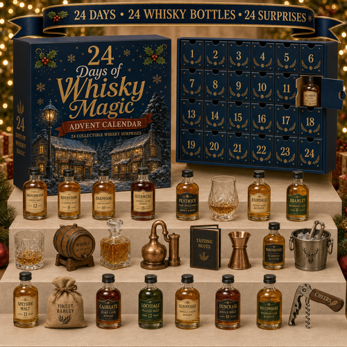 2026 Days of Whisky Magic Blind Box - 24-Day Festive Countdown, Whisky Collectible Miniatures Blind Box - Gift For Whisky Lovers